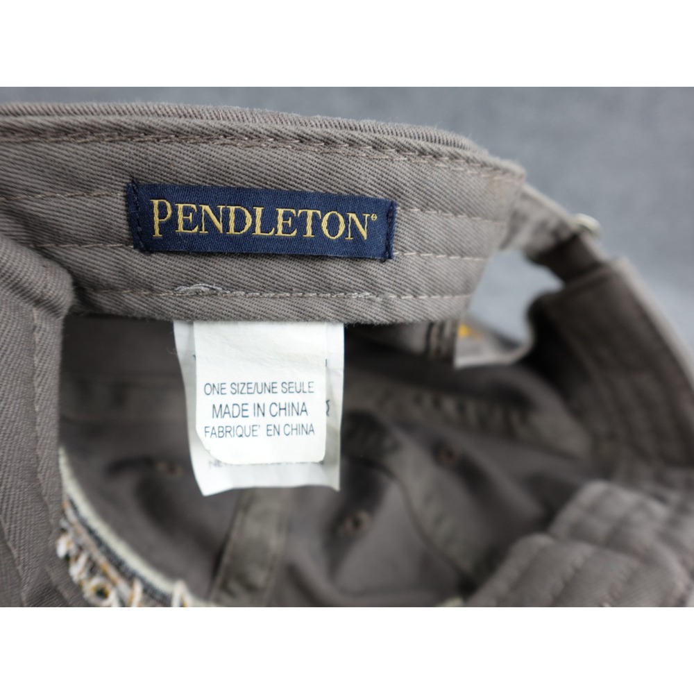Pendleton Baseball Cap Gray Embroidered Logo Teep… - image 7